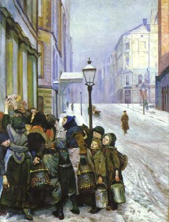 Christian Krohg Kampen for tilvarelsen china oil painting image